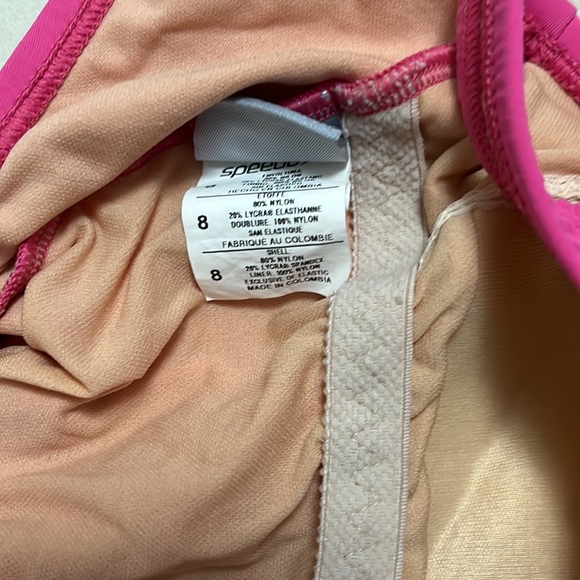 Speedo Hot Pink One Piece Swim Suit Resort Wear Bathing Suit Size 8 - Picture 2 of 2